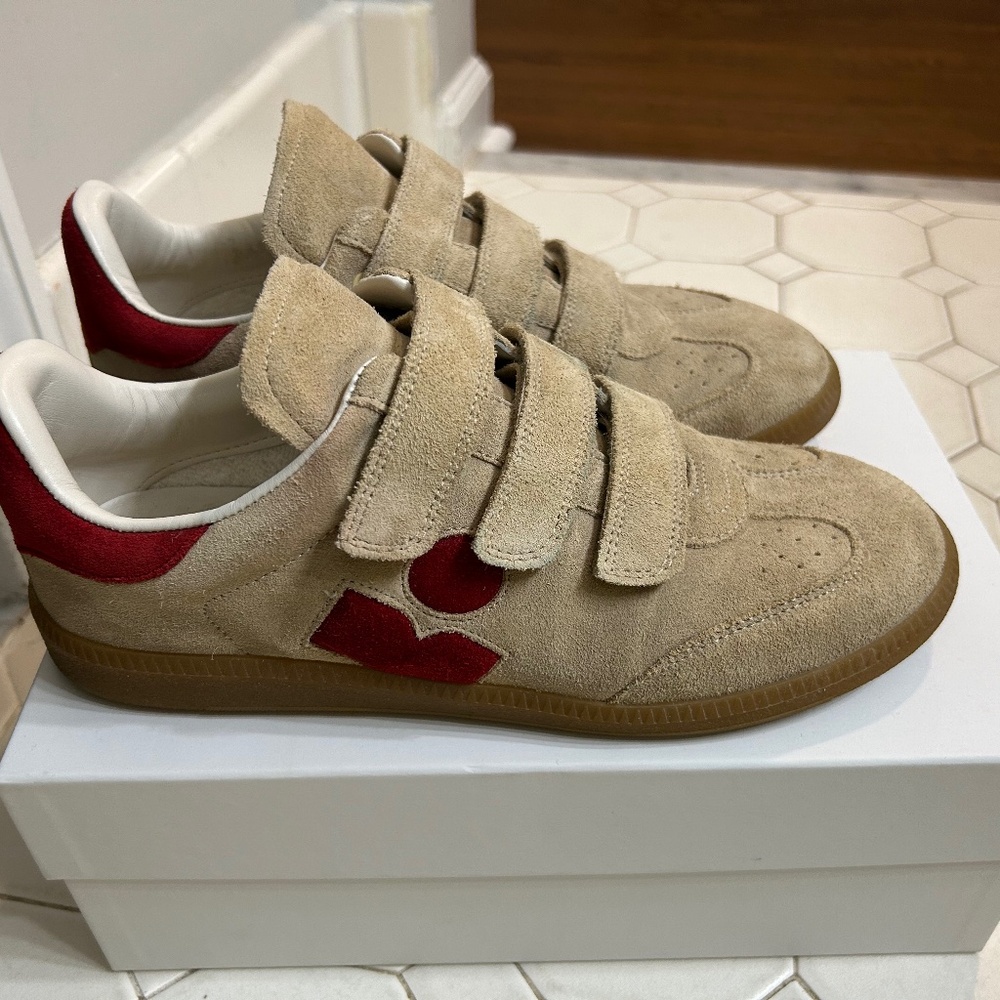 Isabel Marant Beth Mixed Leather Triple-Grip Sneakers